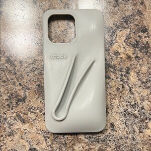 RHODE Soft Silicone Phone Case with Built-In Grip in Light Gray